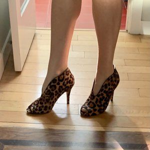Leopard Booties. Only worn twice!